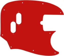 WD CUSTOM PICKGUARD FOR FENDER AMERICAN PERFORMER MUSTANG BASS #07 RED/WHITE/RED