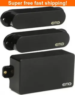 EMG SA/SA/81 ACTIVE GUITAR PICKUP SET FOR H/S/S FENDER STRAT/STRATOCASTER, BLACK