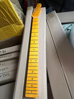 21 FRET ELECTRIC GUITAR NECK YELLOW CANADA MAPLE FOR FENDER TL TELE GUITAR LOVER