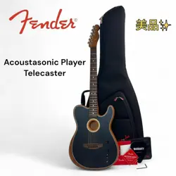 ELECTRIC ACOUSTIC GUITAR FENDER ACOUSTASONIC PLAYER TELECASTER BRUSHED BLACK
