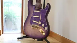 WARMOTH PURPLE BURST STRATO FENDER USA NECK NO.MG702