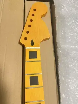 22 FRET BIG-HEAD ELECTRIC GUITAR NECK YELLOW CANADA MAPLE NITRO FOR FENDER ST