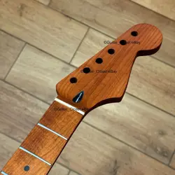UNFINISHED ROASTED MAPLE STRAT GUITAR NECK STAINLESS FITS WARMOTH & FENDER USMBA