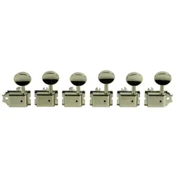 KLUSON VINTAGE 6 IN LINE TUNERS LEFT HAND FENDER STRAT TELE SINGLE LINE NICKEL