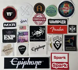 (25) DIFFERENT GUITARS & GUITAR PEDALS VINYL BUMPER STICKERS LOT OF 25
