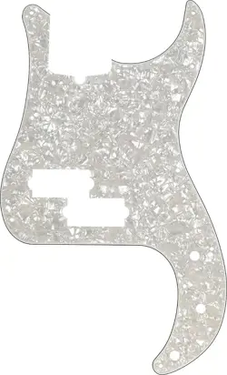 GENUINE FENDER MODERN STANDARD PRECISION BASS PICKGUARD 13-HOLE, AGED WHITE MOTO