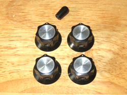 FENDER 1967 BLACK CORONADO CONTROL KNOBS
