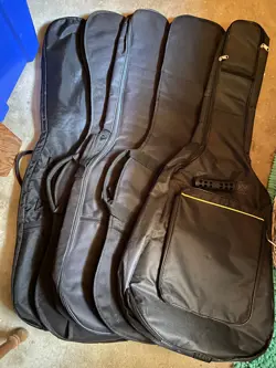LOT OF 5 LIGHT DUTY GIG BAGS FOR FENDER STRAT TELE ELECTRIC GUITAR