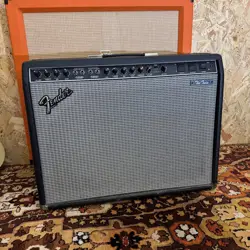 VINTAGE 1993 FENDER THE TWIN 'BLACK KNOB' 100W 2X12 VALVE GUITAR COMBO AMPLIFIER