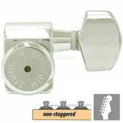 NEW HIPSHOT TUNERS FENDER� DIRECTROFIT LOCKING NON-STAGGERED HEX BUTTONS NICKEL