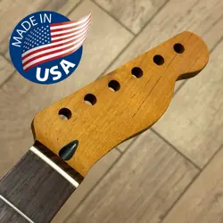 22 FRET ROASTED MAPLE GUITAR NECK ROSEWOOD NITRO SATIN FOR FENDER TELECASTER