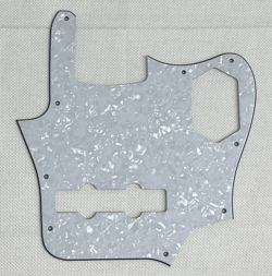 WHITE PEARL 4-PLY FOR FIT US FENDER JAGUAR BASS STYLE GUITAR PICKGUARD