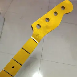 NEW 20 FRET BASS GUITAR NECK PART MAPLE FOR DIY FENDER REPLACE YELLOW GLOSS