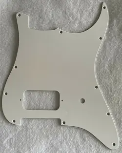 FITS FENDER STRATOCASTER START SINGLE HUMBUCKER GUITAR PICKGUARD 3 PLY WHITE