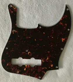 FITS FENDER GEDDY LEE JAZZ BASS GUITAR PICKGUARD,4 PLY BROWN TORTOISE