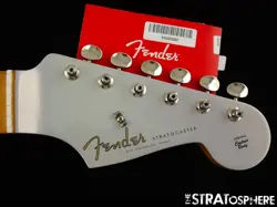 FENDER H.E.R. STRATOCASTER STRAT NECK & TUNERS, PAINTED HEADSTOCK 