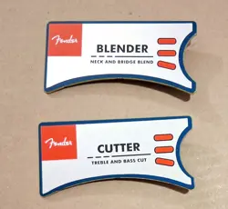 2 2013 FENDER DELUXE PLUS STRATOCASTER BLENDER + CUTTER PERSONALITY CARDS STRAT