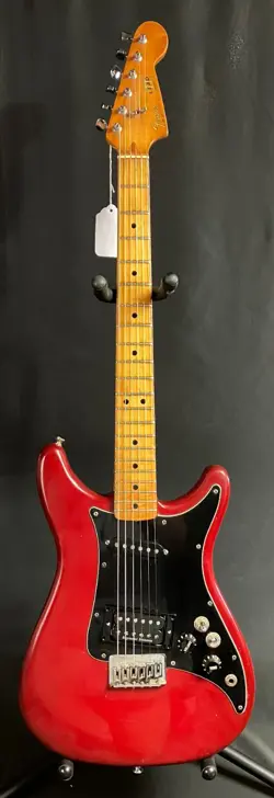 VINTAGE 1980 FENDER LEAD II ELECTRIC GUITAR WINE RED FINISH W/ SEYMOUR DUNCAN JB