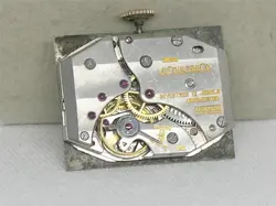 LECOULTRE 438 / 4CW MOVEMENT, DIAL, & HANDS TANK WRIST WATCH, RUNNING!