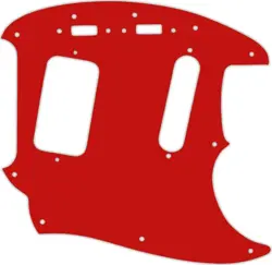 WD CUSTOM PICKGUARD FOR FENDER 1990'S JAG-STANG #07 RED/WHITE/RED