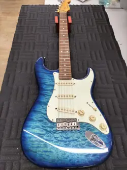 FENDER HYBRID II STRATOCASTER QMT ELECTRIC GUITAR SAFE DELIVERY FROM JAPAN