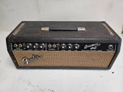 VINTAGE FENDER BASSMAN 2-CHANNEL 50-WATT BLACKFACE AMP HEAD