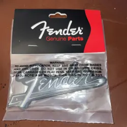 099-4093-000 GENUINE FENDER BLACKFACE AMPLIFIER AMP LOGO PLATE & SCREWS NEW NIP