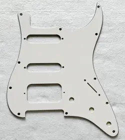 FOR FENDER US STRATOCASTER HSS 11 SCREW HOLE GUITAR PICKGUARD, 3 PLY WHITE
