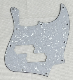 WHITE PEARL 4-PLY FOR FENDER TOP JAZZ BASS WITH PB PICKUP STYLE GUITAR PICKGUARD