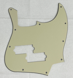 VINTAGE YELLOW 3-PLY FENDER TOP JAZZ BASS WITH PB PICKUP STYLE GUITAR PICKGUARD