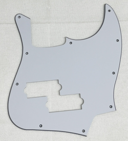 WHITE 3-PLY FOR FENDER TOP JAZZ BASS WITH PB PICKUP STYLE GUITAR PICKGUARD