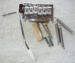 GENUINE FENDER PLAYER STRATOCASTER 2 POINT TREMOLO BRIDGE, CLAW, SPRINGS, BAR