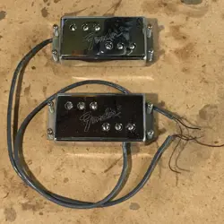 GENUINE FENDER LOGO WIDE RANGES NATURAL NATURAL RELIC AGED CHROME COVERS PICKUPS