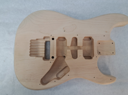 UNFINISHED MAPLE GREEN MEANIE HSH STRATOCASTER BODY FITS FENDER NECK J2164