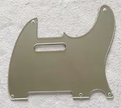 FOR VINTAGE 5-HOLE FENDER TELECASTER GUITAR PICKGUAR,1 PLY SILVER MIRROR