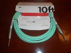 NEW FENDER ORIGINAL SERIES 10' INSTRUMENT CABLE, SURF GREEN, 099-0510-058
