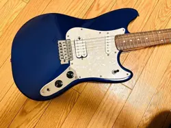 SQUIER BY FENDER CYCLONE ELECTRIC GUITAR NAVY BLUE USED WITH SOFT CASE