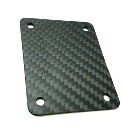 CARBON FIBER MATTE 4-BOLT GUITAR & BASS NECK PLATE FITS FENDER STRAT MADE IN USA