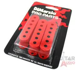 DIMARZIO PICKUP COVERS, SET OF (3) FOR FENDER STRAT/STRATOCASTER - RED, DM2001RD