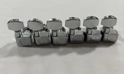 2006 FENDER STRATOCASTER STANDARD INLINE-6 TUNING PEGS TUNERS TWO-PIN CHROME