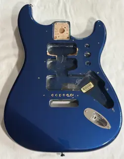 2007 FENDER STRATOCASTER BODY MIM ELECTRON BLUE ALDER