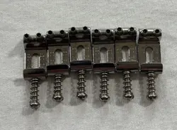 2006 FENDER STRATOCASTER STANDARD CHROME VINTAGE-STYLE BENT BRIDGE SADDLES W/ HW