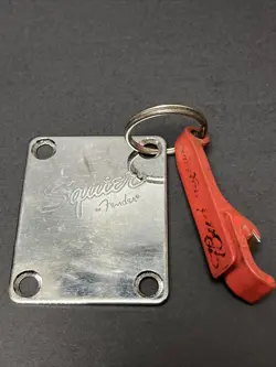 USED SQUIER BY FENDER STRATOCASTER TELECASTER NECK ELECTRIC GUITAR PLATE CHROME