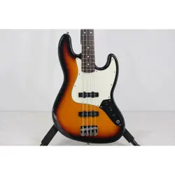 ELECTRIC BASS GUITAR FENDER MEXICO STANDARD JAZZ SUNBURST ALDER 4 STRING USED