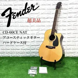 SUPERB FENDER CD-60CE NAT ACOUSTIC GUITAR HARD CASE