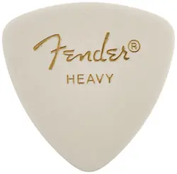 FENDER 346 CLASSIC CELLULOID GUITAR PICKS - WHITE - HEAVY - 12-PACK (1 DOZEN)