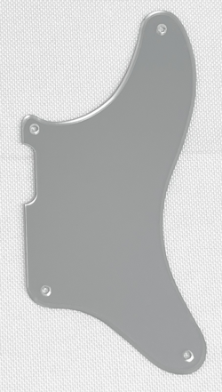 SILVER MIRROR 1-PLY FOR FENDER TELE LA CABRONITA MEXICA STYLE GUITAR PICKGUARD