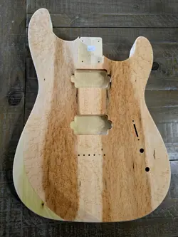 STRAT-STYLE GUITAR BODY, BIRDSEYE MAPLE, HH