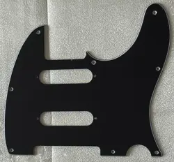 CUSTOM FOR FENDER TELECASTER DOUBLE ST SINGLE COIL GUITAR PICKGUARD 3-PLY BLACK