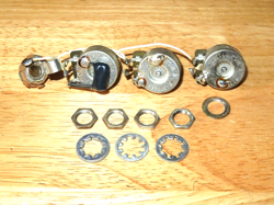 FENDER 1978 NICKEL JAZZ BASS ELECTRONIC CONTROL POTS HARNESS